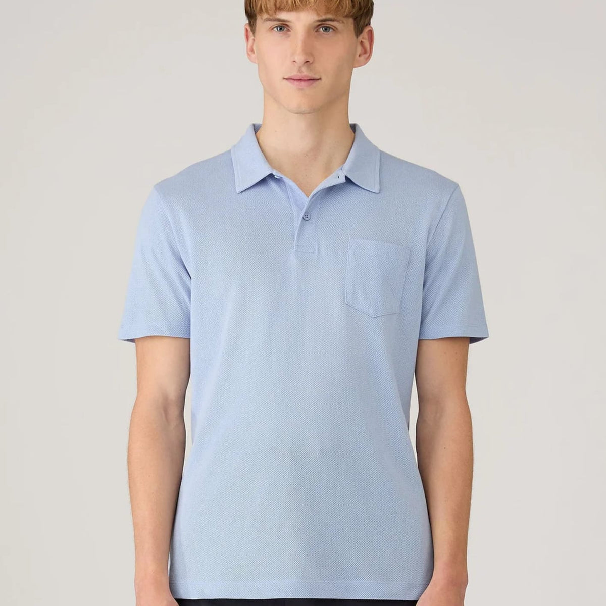 Sunspel Riviera Polo Shirt In Sky