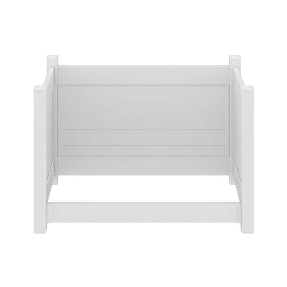 Barrette Outdoor Living White Vinyl 4x6 Privacy Trash Corral and Enclosure
